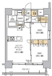 リビオメゾン芝浦【3階】の間取り