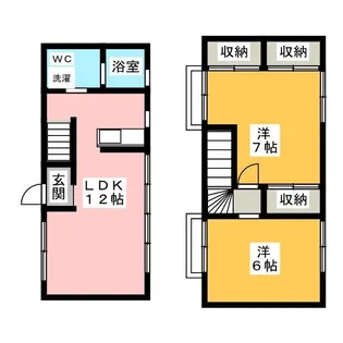 大久手アパート【1階】の間取り
