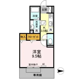 サンライズG【1階】の間取り
