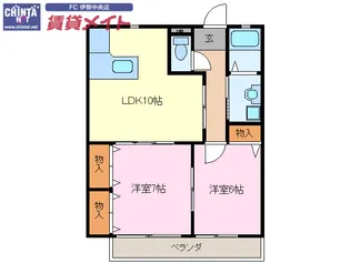 ソーレンサイド【2階】の間取り