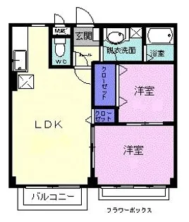 コーポJトップス【2階】の間取り