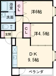 スペラーレII【1階】の間取り