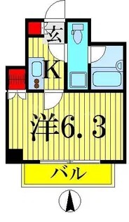コンフォリア押上【3階】の間取り
