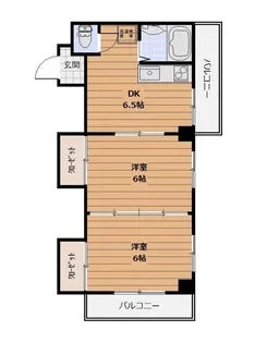 エントピア五月園【6階】の間取り