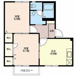ライフコーポむらかみ【2階】の間取り