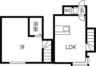 ●ベルメゾン琴似A棟【1階】の間取り
