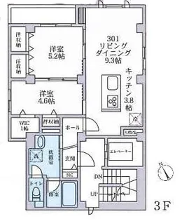 レルム頼V【3階】の間取り