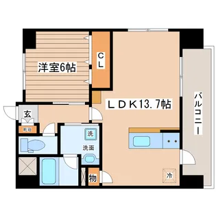 コンフィアンサ【6階】の間取り