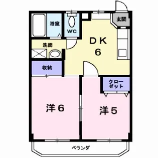 パルク大成II【2階】の間取り