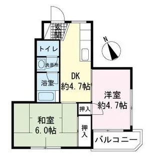 コーポリバー【3階】の間取り