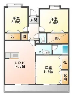グレース緑風館【4階】の間取り