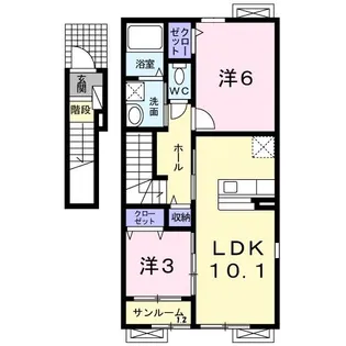 サニーメゾン【2階】の間取り