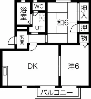 アピオ千里F棟【2階】の間取り
