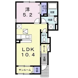 シャルマン・アヴニール【1階】の間取り