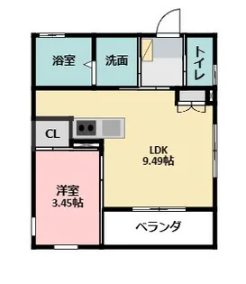 ル・リオン本沢合【1階】の間取り