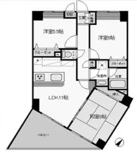 ボヌール【3階】の間取り
