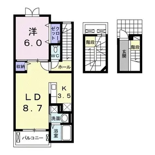 カーサ セレーノ【3階】の間取り