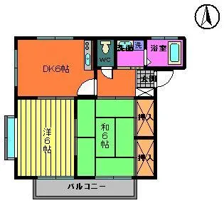 城南コーポ【2階】の間取り