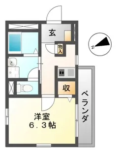 メロウビュー【1階】の間取り