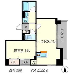 マリーベル京都堀川ウインドア【3階】の間取り