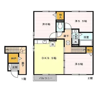 リビングタウン弘前B【2階】の間取り
