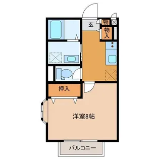 パセオけやき【2階】の間取り