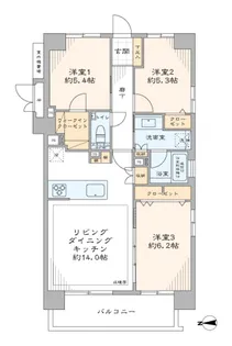 パルテール白金【4階】の間取り