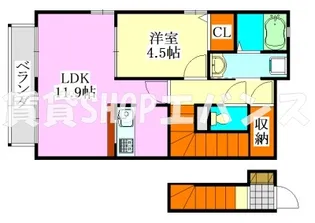 アムールライフタウン【2階】の間取り