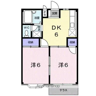 エルディムSUZUKIーI【1階】の間取り