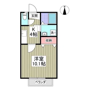サンワハイツ7号棟【1階】の間取り