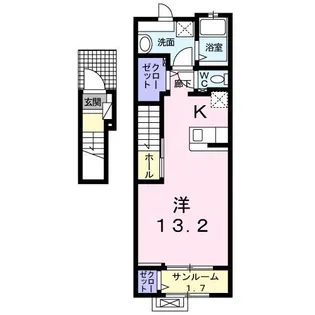 ブライトヒルズB【2階】の間取り
