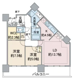 シティタワー品川【43階】の間取り