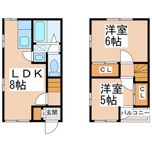 クインズランドファーストA【1階】の間取り