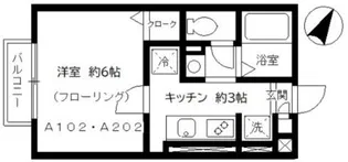 デザインコート岩淵【1階】の間取り