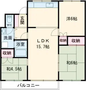 日欧パーク元中野B【2階】の間取り