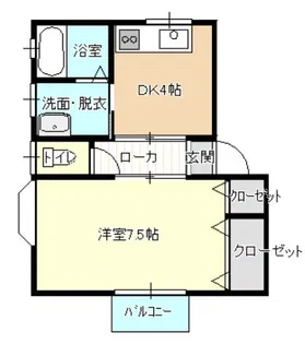 コーポ乱川【1階】の間取り
