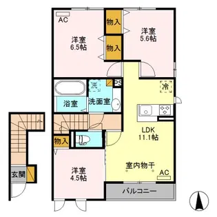 ヘルシーホーム the 5th【2階】の間取り