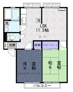 サンビレッジ和光A棟【2階】の間取り