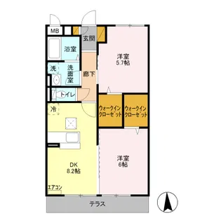 Dearcourt【2階】の間取り