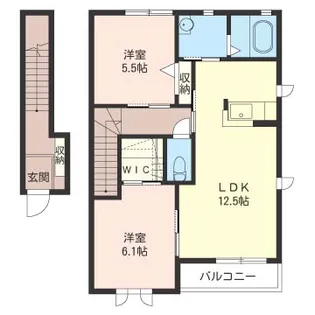 ビビアンローズB【2階】の間取り