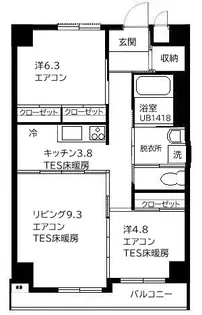 第6ストークマンション【5階】の間取り