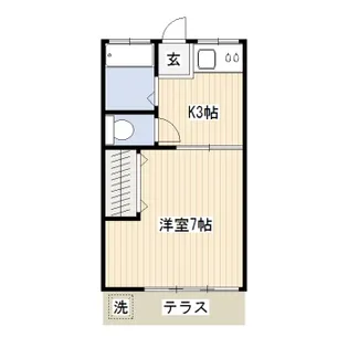 仙川ハイツ【1階】の間取り