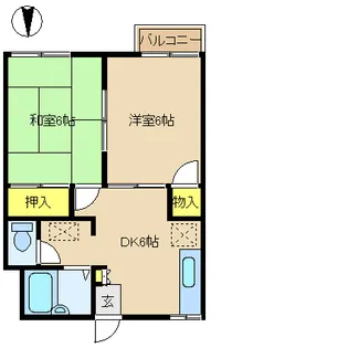さかえハイツB【2階】の間取り
