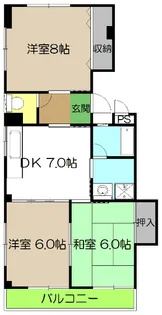 パークサイド葛島【2階】の間取り
