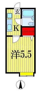 ピュアコート松江【1階】の間取り