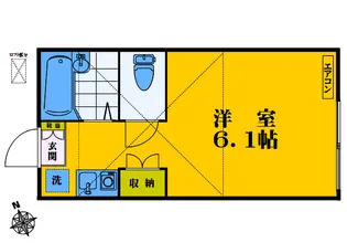 アイコート高田馬場【2階】の間取り