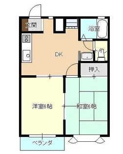 泉ハイツ北ウイング【2階】の間取り