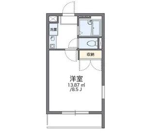 レオパレスフォレスト中井【2階】の間取り