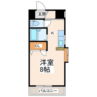 カージェ九品寺【3階】の間取り