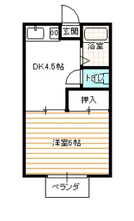 越路第1コーポナバタ【1階】の間取り
